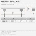 Puxador Metálico Preto Fosco 2418-160