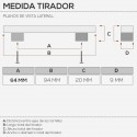 Puxador Metálico Cromado Mate 2294