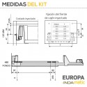 Gaveta Cozinha Porta-Talheres PVC Cinza Europa