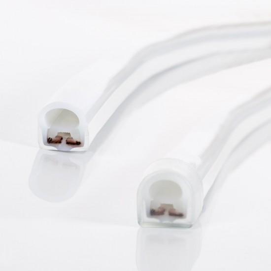Bobina de néon LED 50m 7.5 Sem / m pode ser escurecido Semicircular 180 Blanco Branco Quente