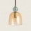 Luminária pendente metal e vidro Mono-Baudelaire âmbar