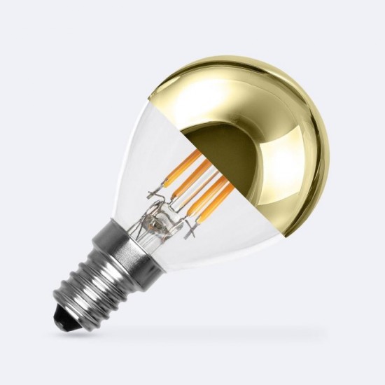Lâmpada de Filamento LED E14 4W 400 lm G45 Gold Reflect 2200K