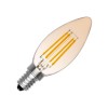 Lâmpada de Filamento LED E14 6W 600 lm Regulável C35 Vela Gold 2700K