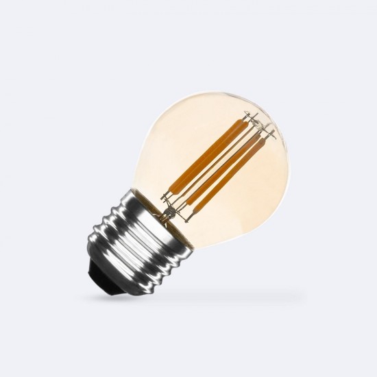 Lâmpada de Filamento LED E27 4W 400 lm Dimerizável G45 Gold 2700K