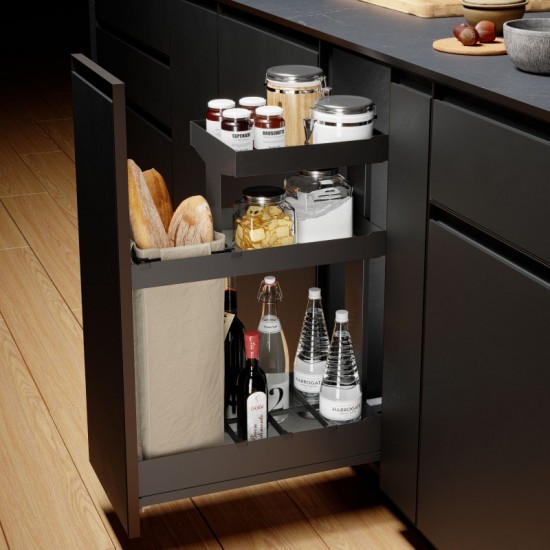 Garrafeira Porta-Pão Extraível 3 Níveis Nova Flat Basal