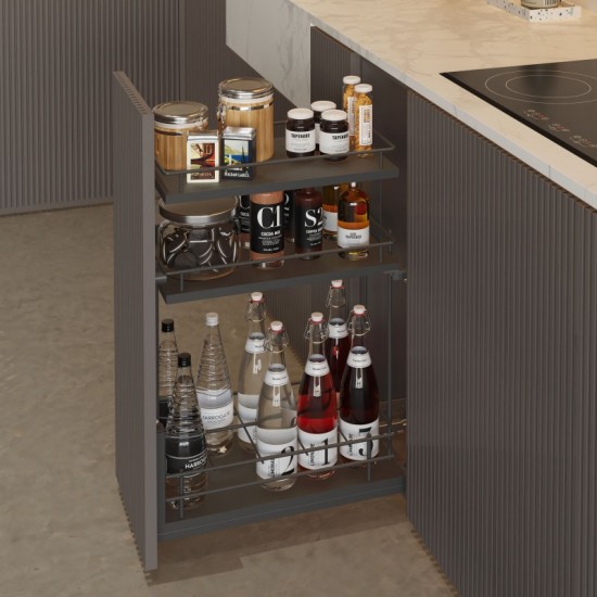 Garrafeira Extraível Antracite 3 Alturas Compact Basal