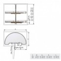 Bandeja Semicircular 180º Antracite Compact
