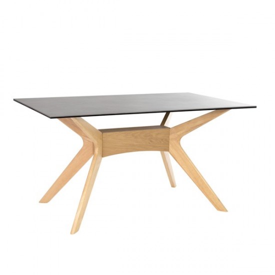 Mesa Fixa Eloise Cinza/Carvalho