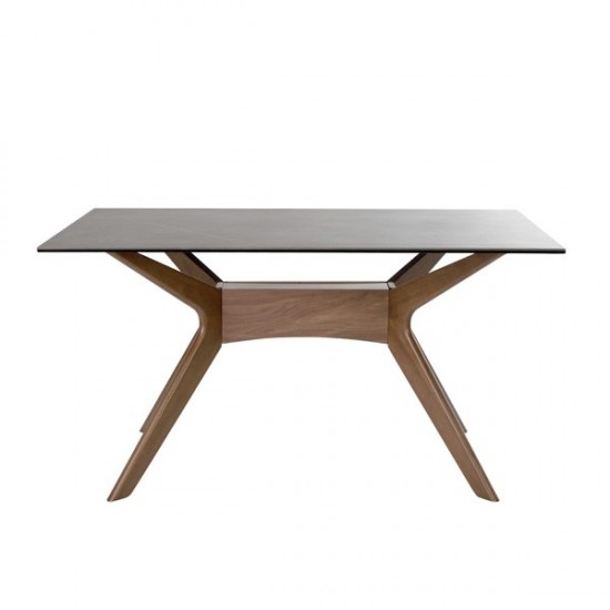 Mesa Fixa Eloise Cinza/Nogueira