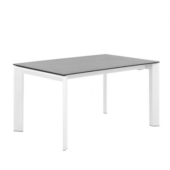 Mesa Ext. Tamara 160 Cinza/Branco