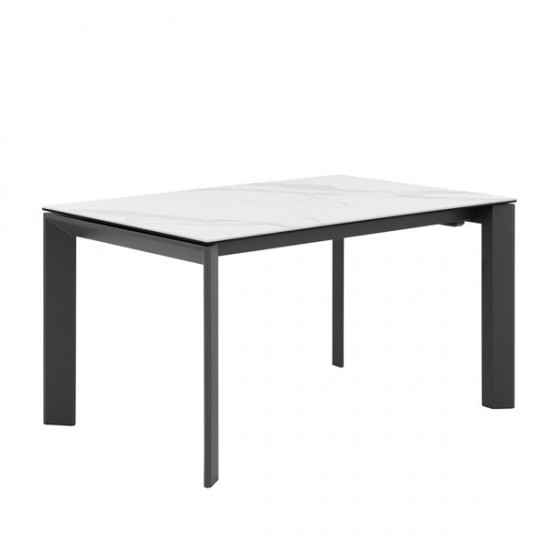 Mesa Ext. Tamara 160 Branco/Preto