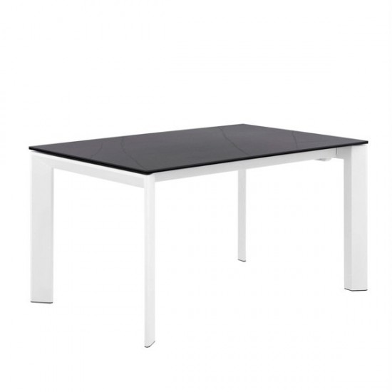 Mesa Ext. Lisa 140 Preto/Branco