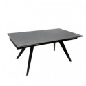 Mesa Ext. Kelly 160 Cinza/Preto