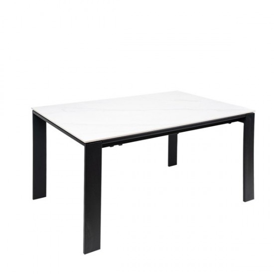 Mesa Ext. Janet 140 Branco/Preto