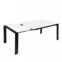 Mesa Ext. Janet 140 Branco/Preto