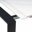 Mesa Ext. Janet 140 Branco/Preto