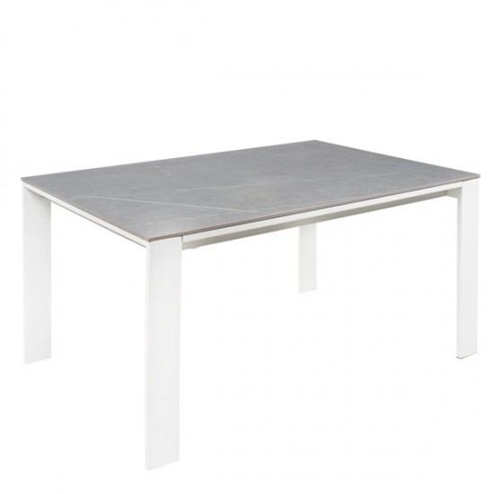 Mesa Ext. Janet 140 Cinza/Branco