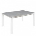 Mesa Ext. Janet 140 Cinza/Branco