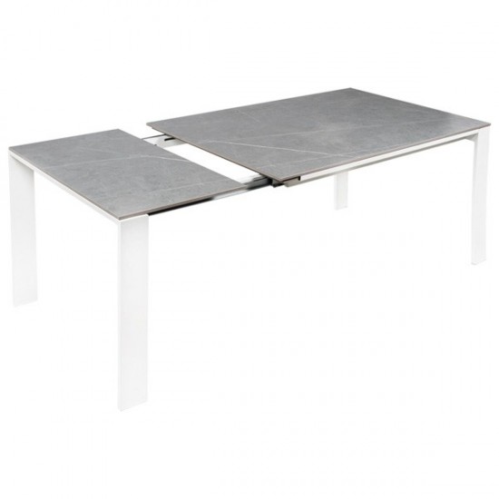 Mesa Ext. Luna 130 Branco/Preto