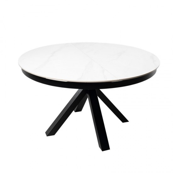 Mesa Ext. Zuri 130 Branco/Preto