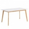 Mesa Fixa Alice 120 Branco/Carvalho