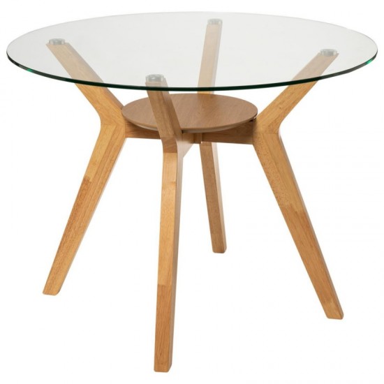 Mesa Fixa Sabrine Cristal/Carvalho