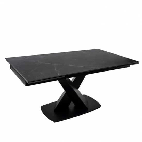 Mesa Extensível Valeri 160 Preto/Preto