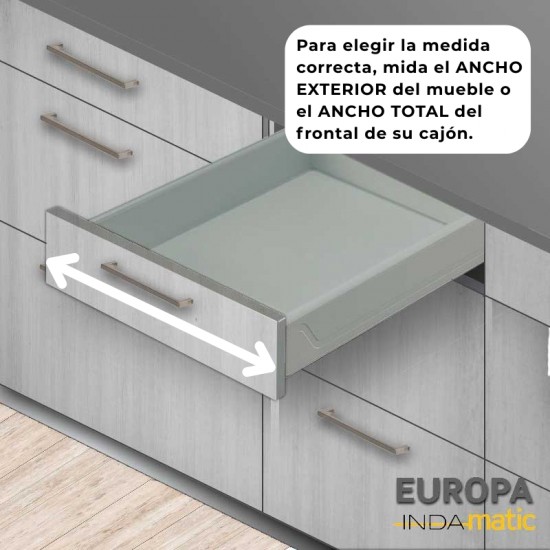 Gaveta Cozinha PVC Cinza Europa