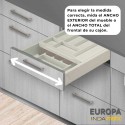 Gaveta Cozinha Porta-Talheres Duplo PVC Branco Europa