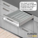 Porta-Talheres PVC Cinza para Gaveta de Cozinha Europa