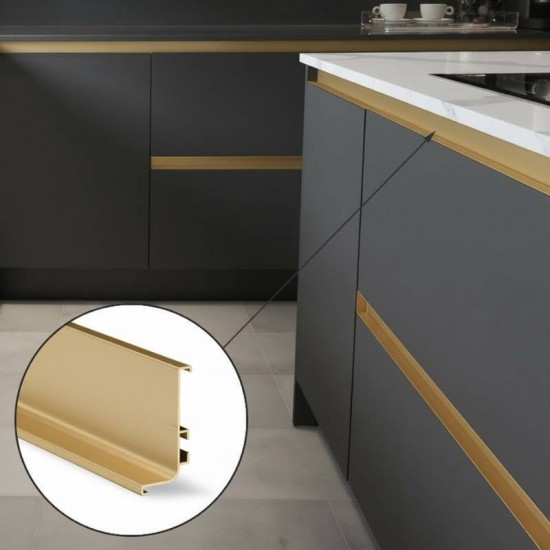 Perfil Gola Superior Horizontal Ouro 8006