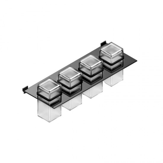 Porta especiarias com 4 latas em plástico-Linero Back