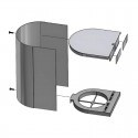 Cover Box com Torre de Tomadas Elevator 2 Inox