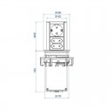Cover Box com Torre de Tomadas Elevator 2 Inox