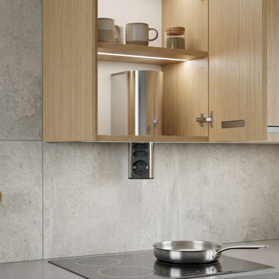 Cover Box com Torre de Tomadas Elevator 2 Inox
