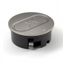 Módulo de Tomadas Twist 2 Redondo Inox