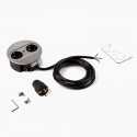 Módulo de Tomadas Twist 2 Redondo Inox