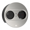 Módulo de Tomadas Twist 2 Redondo Inox
