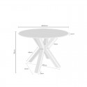 Mesa Fixa Fiorella Branco/Preto