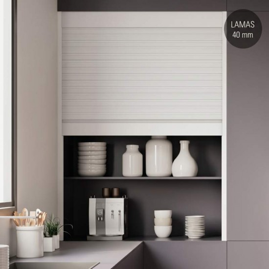 Kit Persiana Box Milano Branco Mate Lâmina 40