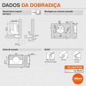 Dobradiça de Grande Ângulo 155º com Amortecimento Blumotion