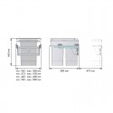 Cubos Reciclagem de Lixo 2 x 24 + 2 x 8 L, com Sistema de Guias