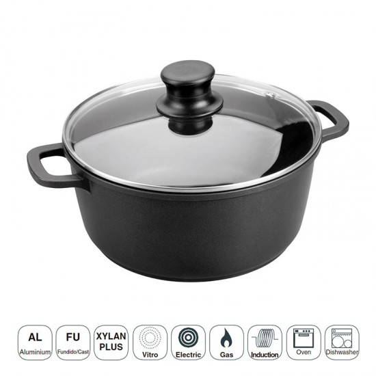 Panela com Tampa de Vidro Forte