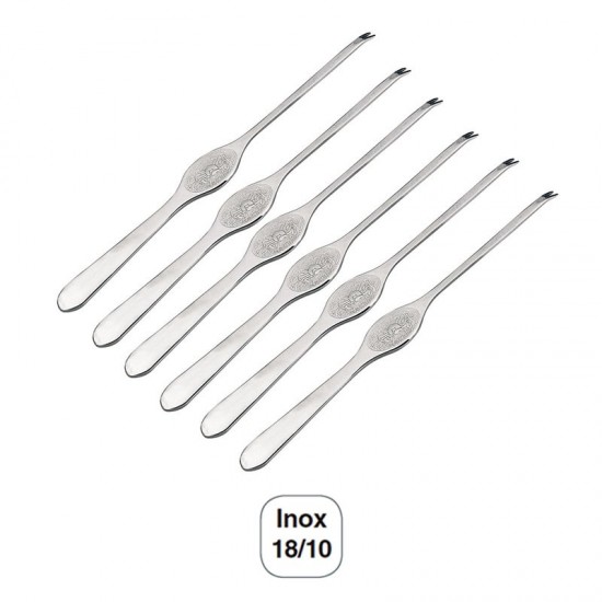 6 Espetos para Marisco Inox