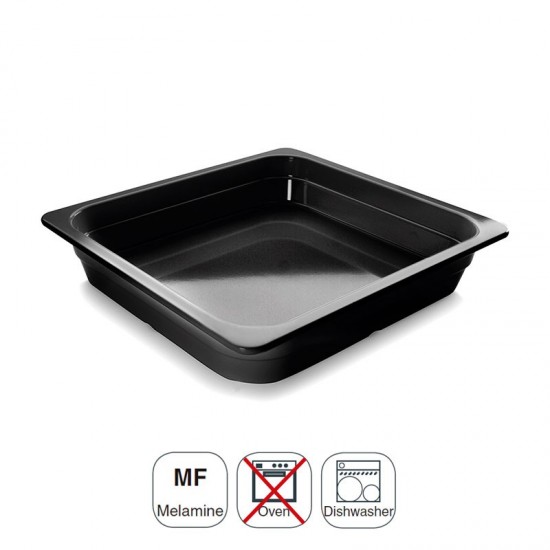 Balde Melamina Gastronorm 2/3 Preta